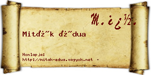 Miták Édua névjegykártya